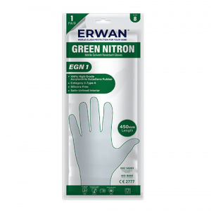 ERWAN™ Nitrile Solvent Resistance Gloves Green Nitron Gloves, Green, EGN1